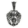 Bikerringshop Diamond Queen Crown Skull Pendant -Outlet Rings Store queen crown skull pendant