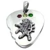 Bikerringshop Sterling Silver Rasta Lion Guitar Pick Pendant 1 Bikerringshop Sterling Silver Rasta Lion Guitar Pick Pendant -Outlet Rings Store rasta lion guitar pick pendant