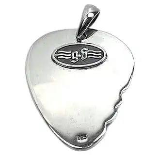Bikerringshop Sterling Silver Rasta Lion Guitar Pick Pendant 4 Bikerringshop Sterling Silver Rasta Lion Guitar Pick Pendant - Image 2