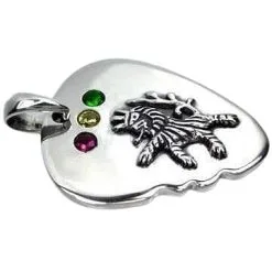 Bikerringshop Sterling Silver Rasta Lion Guitar Pick Pendant 7 Bikerringshop Sterling Silver Rasta Lion Guitar Pick Pendant -Outlet Rings Store rasta lion guitar pick pendant 3