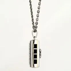 Bikerringshop Silver Rasta Lion Harmonica Pendant Necklace -Outlet Rings Store rasta lion necklace 5