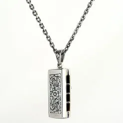 Bikerringshop Silver Rasta Lion Harmonica Pendant Necklace -Outlet Rings Store rasta lion necklace 8