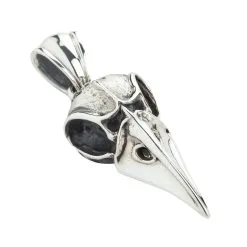Bikerringshop Raven Skull Pendant Sterling Silver -Outlet Rings Store raven skull pendant sterling silver 2