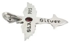 Bikerringshop Sterling Silver Red Angel Wings Pendant 12 Bikerringshop Sterling Silver Red Angel Wings Pendant -Outlet Rings Store red angel wings pendant 4