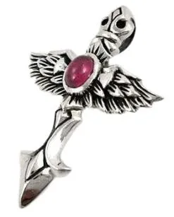 Bikerringshop Sterling Silver Red Angel Wings Pendant 13 Bikerringshop Sterling Silver Red Angel Wings Pendant -Outlet Rings Store red angel wings pendant 6