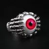 Bikerringshop Red Eye Claw Sterling Silver Gothic Ring 1 Bikerringshop Red Eye Claw Sterling Silver Gothic Ring -Outlet Rings Store red eye gothic ring 3