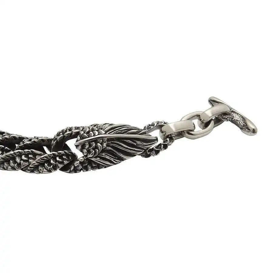 Bikerringshop Sterling Silver Mens Red Eyes Dragon Bracelet 7 Bikerringshop Sterling Silver Mens Red Eyes Dragon Bracelet - Image 5