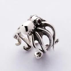 Bikerringshop Red Eyes Sterling Silver Octopus Ring 21 Bikerringshop Red Eyes Sterling Silver Octopus Ring -Outlet Rings Store red eyes sterling silver octopus ring 6