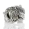 Bikerringshop Horseshoe Sterling Silver Horse Ring -Outlet Rings Store rocker horse ring