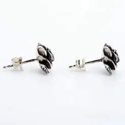 Bikerringshop Sterling Silver Red Rose Earrings 13 Bikerringshop Sterling Silver Red Rose Earrings -Outlet Rings Store rose earrings 3