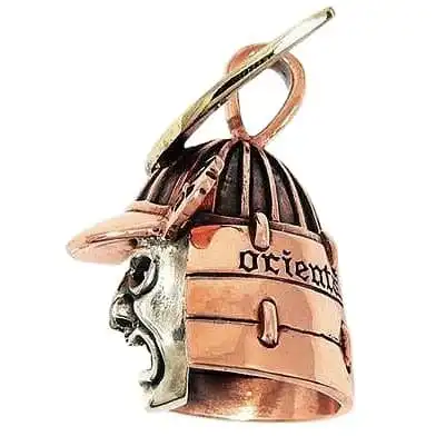 Bikerringshop Sterling Silver Copper Japanese Samurai Mask Pendant 7 Bikerringshop Sterling Silver Copper Japanese Samurai Mask Pendant - Image 5