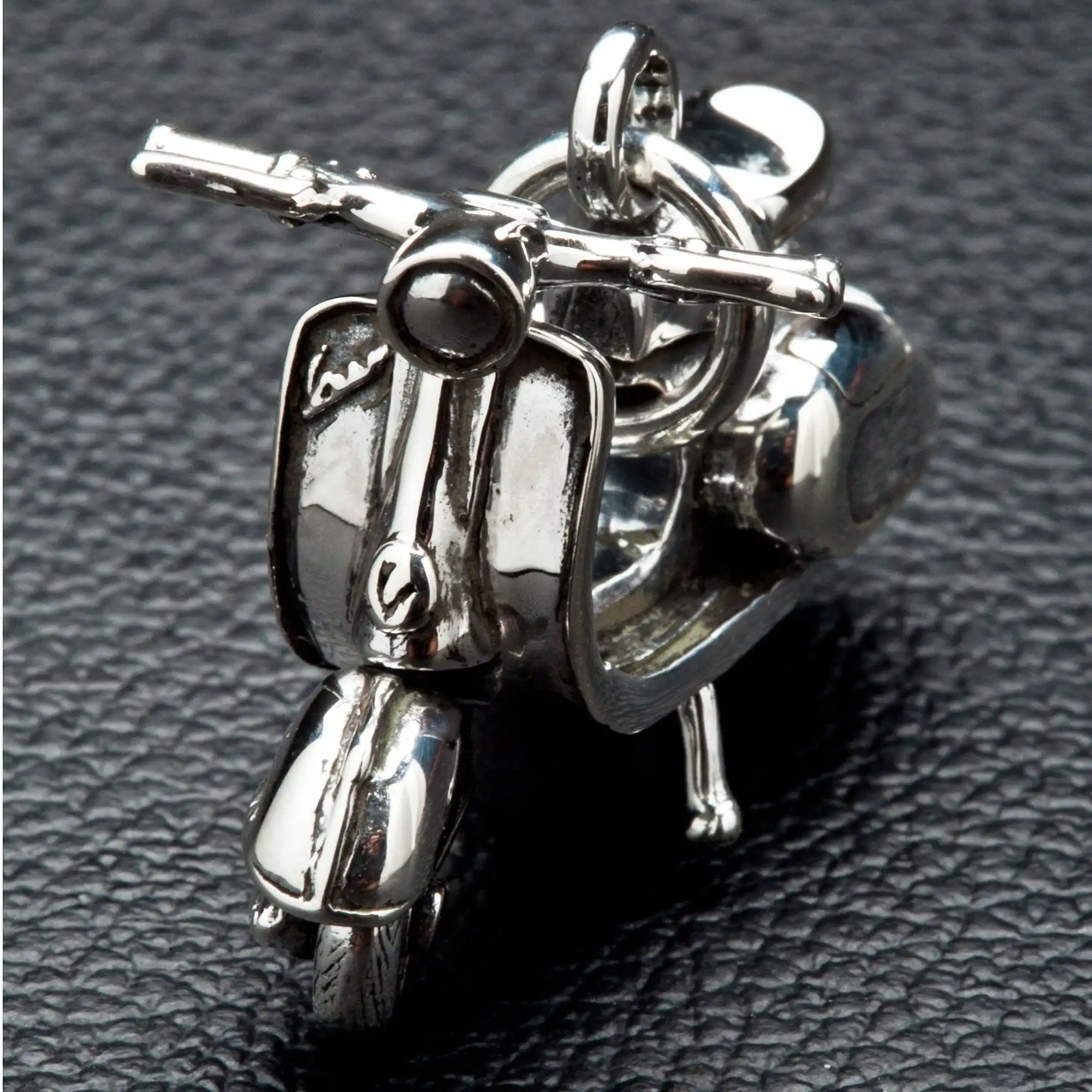 Bikerringshop Sterling Silver Scooter Pendant 3 Bikerringshop Sterling Silver Scooter Pendant