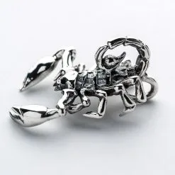 Bikerringshop Sterling Silver Scorpion Pendant -Outlet Rings Store scorpion pendant 8