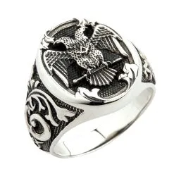 Bikerringshop Silver Scottish Rite Double-headed Eagle Masonic Ring 11 Bikerringshop Silver Scottish Rite Double-headed Eagle Masonic Ring -Outlet Rings Store scottish rite double headed eagle masonic ring 2