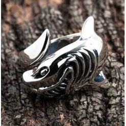Bikerringshop Sterling Silver Shark Rings