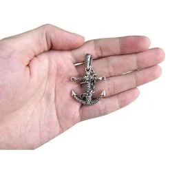 Bikerringshop Silver Anchor Pendant -Outlet Rings Store silver anchor pendant 3