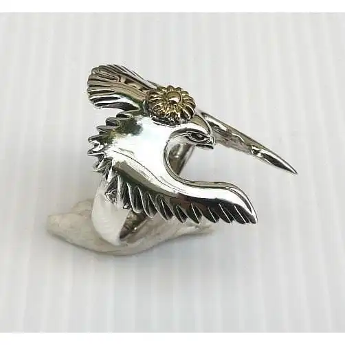 Bikerringshop Sterling Silver Bird Ring 5 Bikerringshop Sterling Silver Bird Ring - Image 3