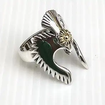 Bikerringshop Sterling Silver Bird Ring 8 Bikerringshop Sterling Silver Bird Ring - Image 6