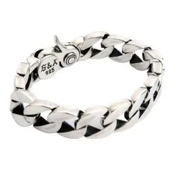Bikerringshop Sterling Silver Men's Curb Bracelet -Outlet Rings Store silver curb bracelet 2