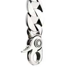 Bikerringshop Sterling Silver Men's Curb Bracelet -Outlet Rings Store silver curb bracelet 4