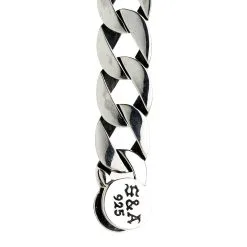 Bikerringshop Sterling Silver Men's Curb Bracelet -Outlet Rings Store silver curb bracelet 6