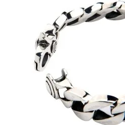 Bikerringshop Sterling Silver Men's Curb Bracelet -Outlet Rings Store silver curb bracelet 7