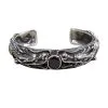 Bikerringshop Black Onxy Sterling Silver Dragon Men's Cuff Bracelet 2 Bikerringshop Black Onxy Sterling Silver Dragon Men's Cuff Bracelet -Outlet Rings Store silver dragon cuff bracelet