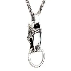 Bikerringshop Silver Dragon Head Pendant -Outlet Rings Store silver dragon head necklace 2