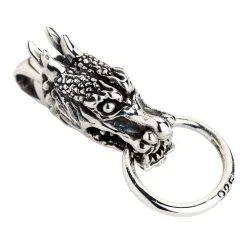 Bikerringshop Silver Dragon Head Pendant