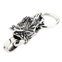Bikerringshop Silver Dragon Head Pendant -Outlet Rings Store silver dragon head pendant 3
