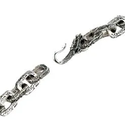 Bikerringshop Sterling Silver Dragon Mens Necklace 22 Bikerringshop Sterling Silver Dragon Mens Necklace -Outlet Rings Store silver dragon necklace 5