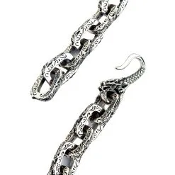 Bikerringshop Sterling Silver Dragon Mens Necklace 19 Bikerringshop Sterling Silver Dragon Mens Necklace -Outlet Rings Store silver dragon necklace 6