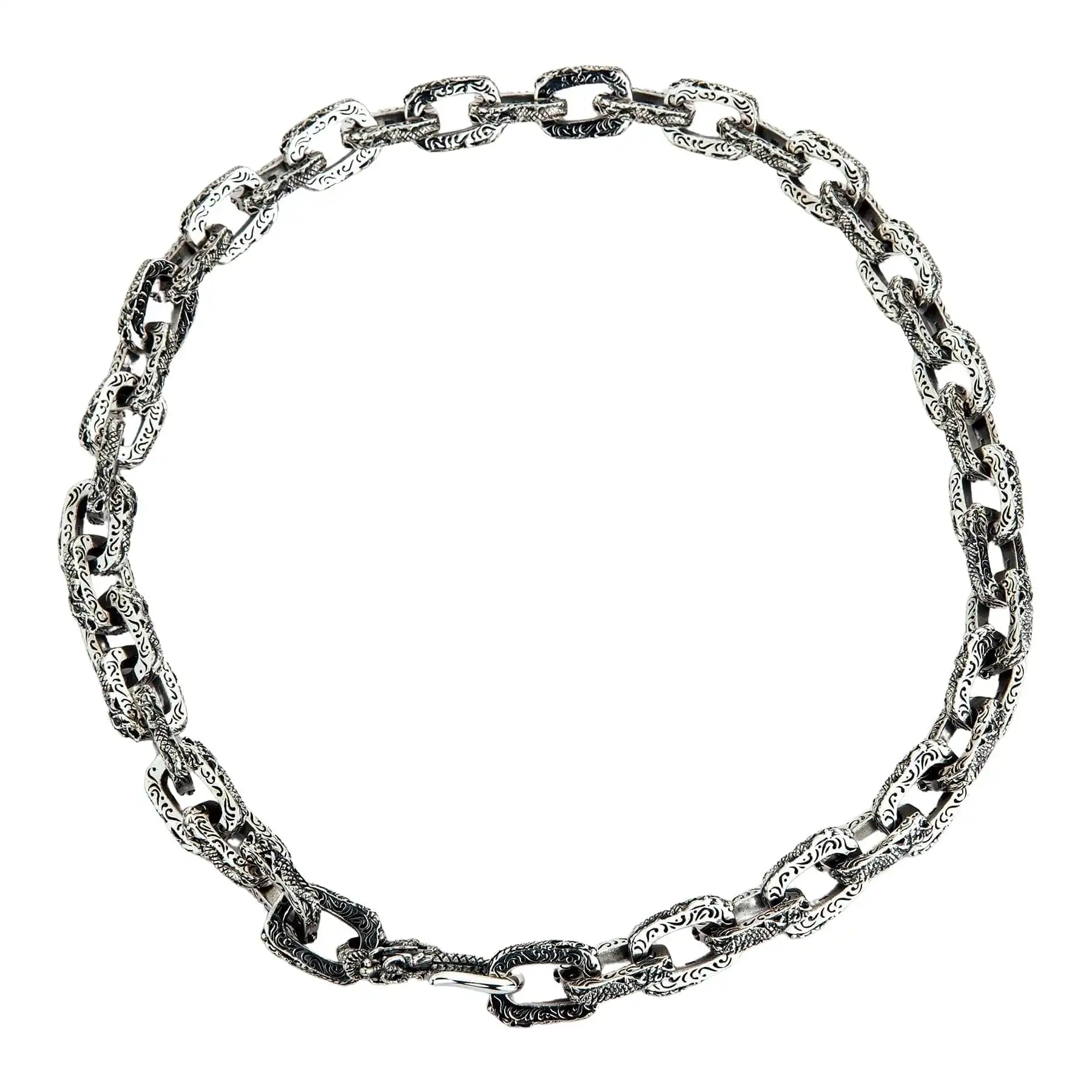 Bikerringshop Sterling Silver Dragon Mens Necklace 4 Bikerringshop Sterling Silver Dragon Mens Necklace - Image 2