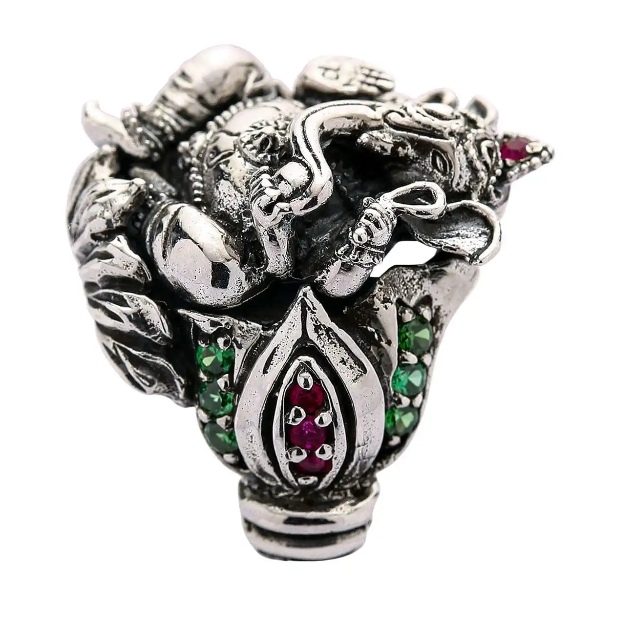 Bikerringshop Sterling Silver Amulet Hindu God Ganesha Ring 8 Bikerringshop Sterling Silver Amulet Hindu God Ganesha Ring - Image 6