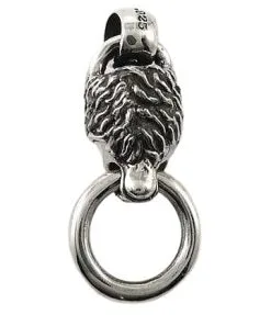 Bikerringshop Sterling Silver Lion Head Pendant -Outlet Rings Store silver lion head pendant 2