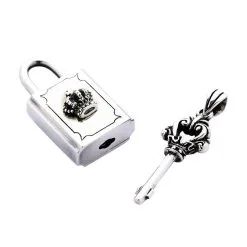 Bikerringshop Silver Lock And Key Pendant -Outlet Rings Store silver lock and key pendant 4