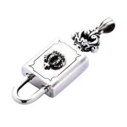 Bikerringshop Silver Lock And Key Pendant -Outlet Rings Store silver lock and key pendant 5