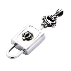 Bikerringshop Silver Lock And Key Pendant -Outlet Rings Store silver lock and key pendant 6