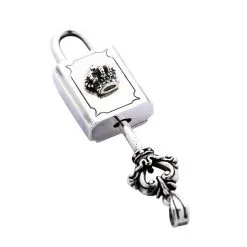 Bikerringshop Silver Lock And Key Pendant -Outlet Rings Store silver lock and key pendant 8