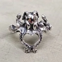 Bikerringshop Silver Octopus Womens Ring