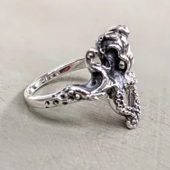 Bikerringshop Silver Octopus Womens Ring -Outlet Rings Store silver octopus womens ring 4