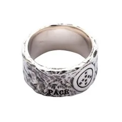 Bikerringshop Sterling Silver Peace Band Ring -Outlet Rings Store silver peace ring 5