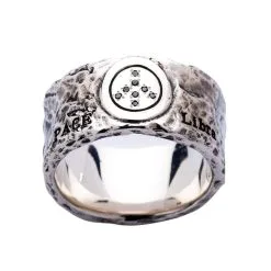 Bikerringshop Sterling Silver Peace Band Ring -Outlet Rings Store silver peace ring 8