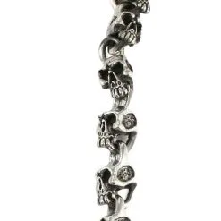 Bikerringshop Heavy Sterling Silver Skull Chain Necklace 7 Bikerringshop Heavy Sterling Silver Skull Chain Necklace -Outlet Rings Store silver skull necklace 2