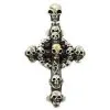 Bikerringshop Silver Gold Stack Cross Skull Pendant -Outlet Rings Store silver skull pendant