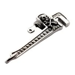 Bikerringshop 925 Sterling Silver Skull Wrench Pendant -Outlet Rings Store silver skull wrench pendant 4
