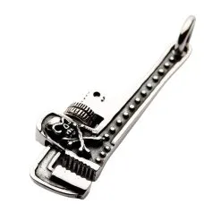 Bikerringshop 925 Sterling Silver Skull Wrench Pendant -Outlet Rings Store silver skull wrench pendant 5