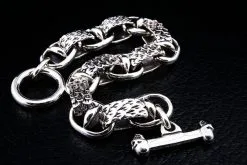Bikerringshop 925 Sterling Silver Snake Bracelet -Outlet Rings Store silver snake bracelet 5