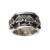 Bikerringshop Sterling 925 Silver Spade Spinner Ring -Outlet Rings Store silver spade spinner ring
