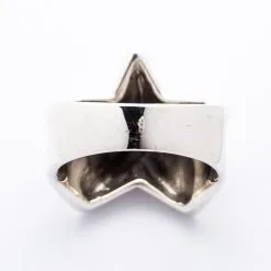 Bikerringshop Sterling Silver Men's Star Ring -Outlet Rings Store silver star ring 4
